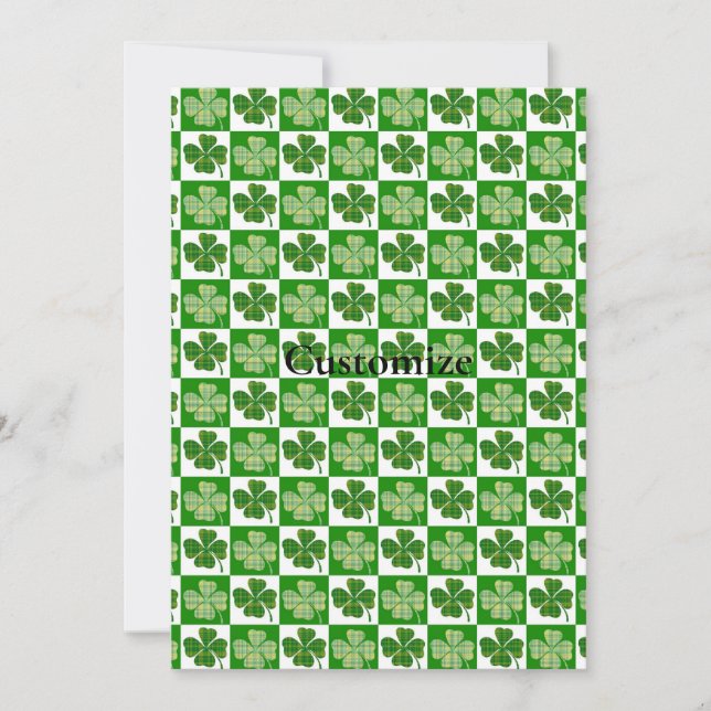Shamrock Pattern  Thunder_Cove Invitation (Front)