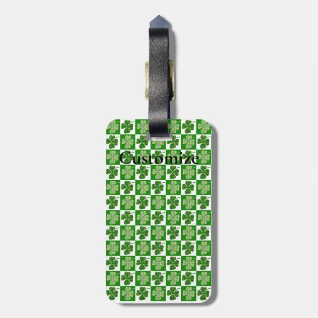 Shamrock Pattern  Thunder_Cove Luggage Tag (Back Vertical)