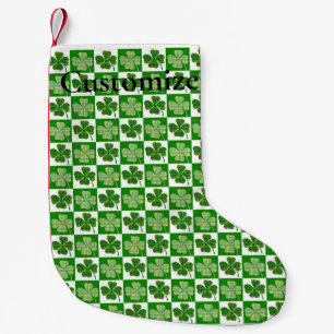 Shamrock Pattern  Thunder_Cove Small Christmas Stocking