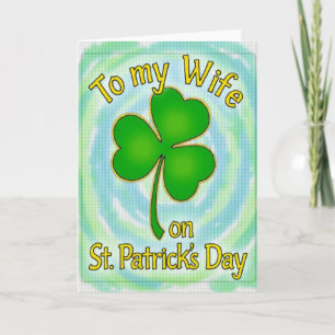 Shamrock Pattern Wife Card