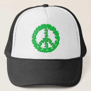Shamrock Peace Sign Products Trucker Hat