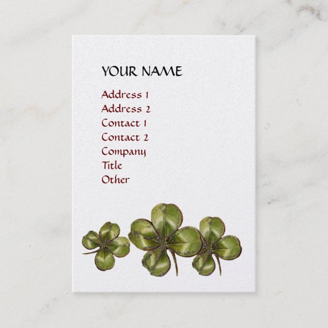 SHAMROCK platinum Business Card (Front)