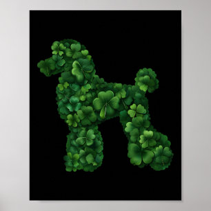 Shamrock Poodle Dog St. Patrick's Day  Poster