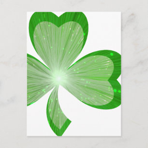 Shamrock postcard white