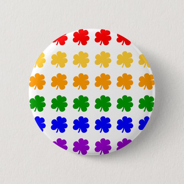 Shamrock Rainbow Button (Front)