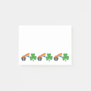 Shamrock Rainbow Pot of Gold St. Patrick's Day Post-it Notes