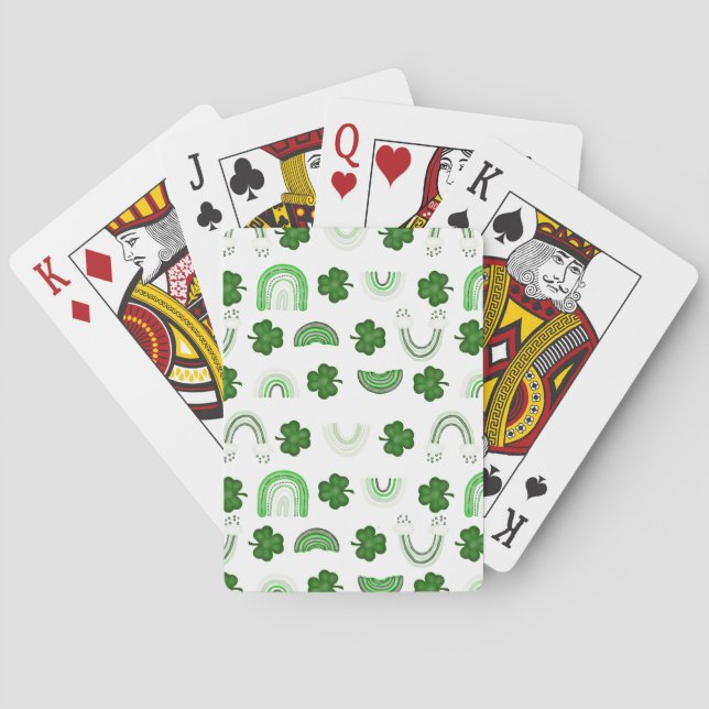 Shamrock Rainbows Playing Cards (Back)