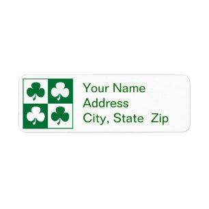 Shamrock Return Address Label