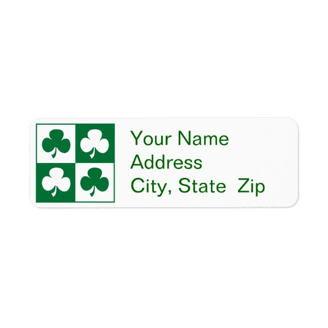 Shamrock Return Address Label (Front)
