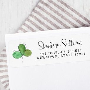 Shamrock Return Address Label