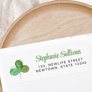 Shamrock Return Address Label