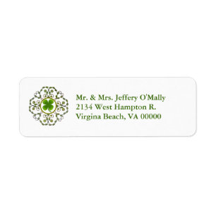 Shamrock Return Address Labels