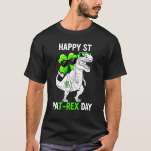 Shamrock Riding Dinosaur T Rex St Patricks Day Tod T-Shirt