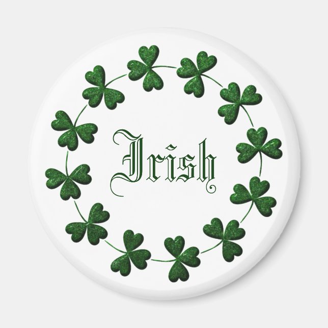 Shamrock ring Irish Magnet (Front)