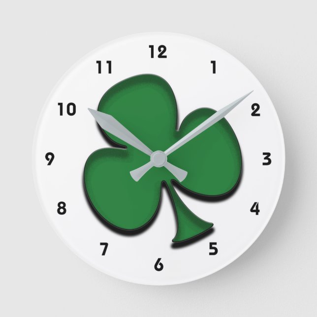 Shamrock Round Clock (Front)