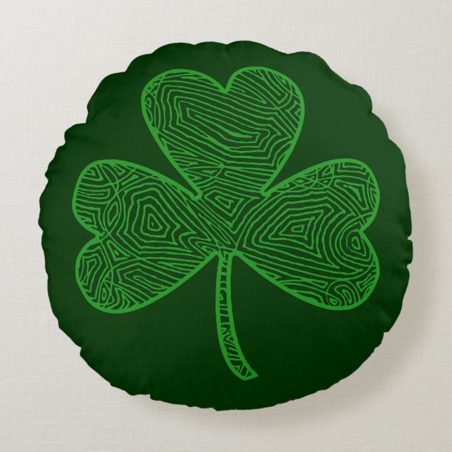 Shamrock Round Cushion (Front)