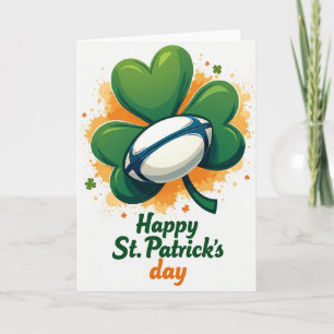 Shamrock Rugby St Patricks Day Card