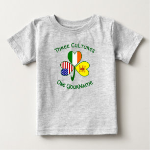 Shamrock Scot Lion Ireland USA Flags Personalised Baby T-Shirt