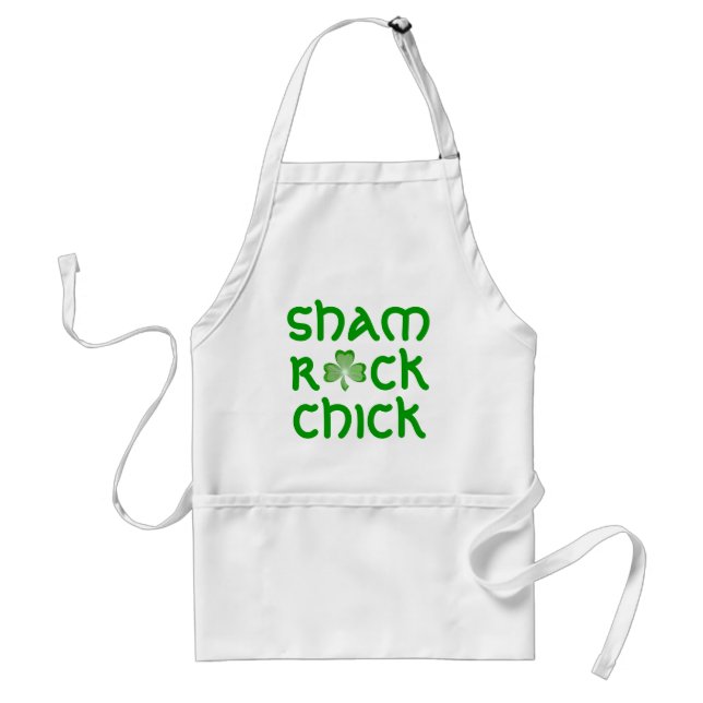 Shamrock 'Shamrock Chick' apron green (Front)