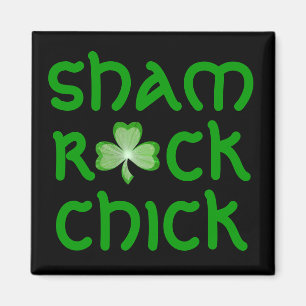 Shamrock 'Shamrock Chick' magnet black
