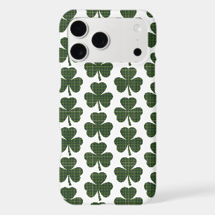 Shamrock Shape Plaid Dark Green iPhone Slim Case
