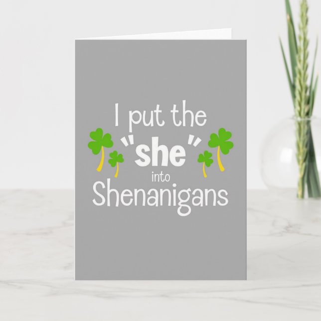 Shamrock Shenanigans Fun Card (Front)