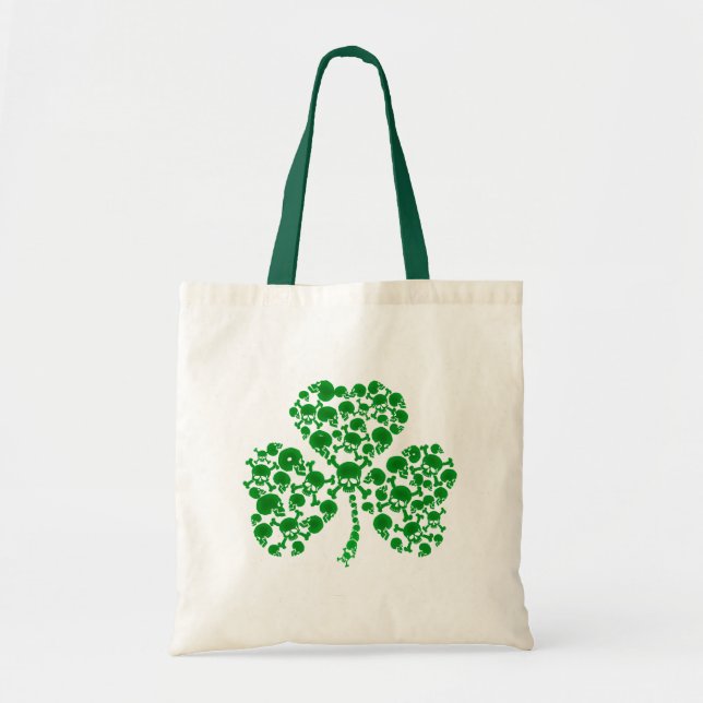 Shamrock Skulls Tote Bag (Front)