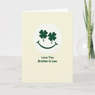 Shamrock Smile Brother In Law Card
