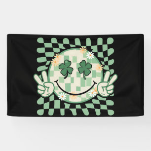 Shamrock Smile Face Funny St Patrick's Day Banner