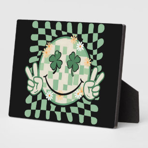 Shamrock Smile Face Funny St Patrick's Day Plaque