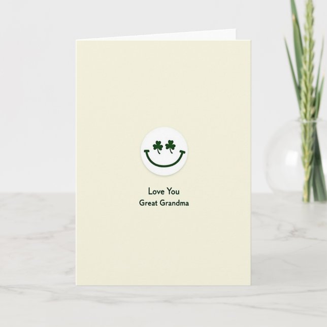 Shamrock Smile Grandma Card (Front)