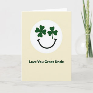 Shamrock Smile Great Uncle Card