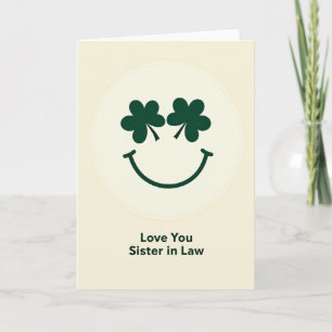 Shamrock Smile Sister In Law Card