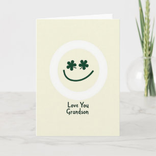 Shamrock Smiling Love You Card