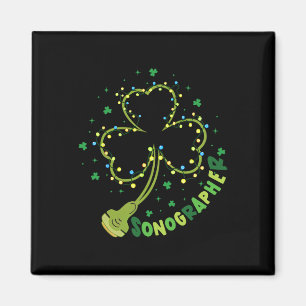 Shamrock Sonographer St Patricks Day Ultrasound Te Magnet