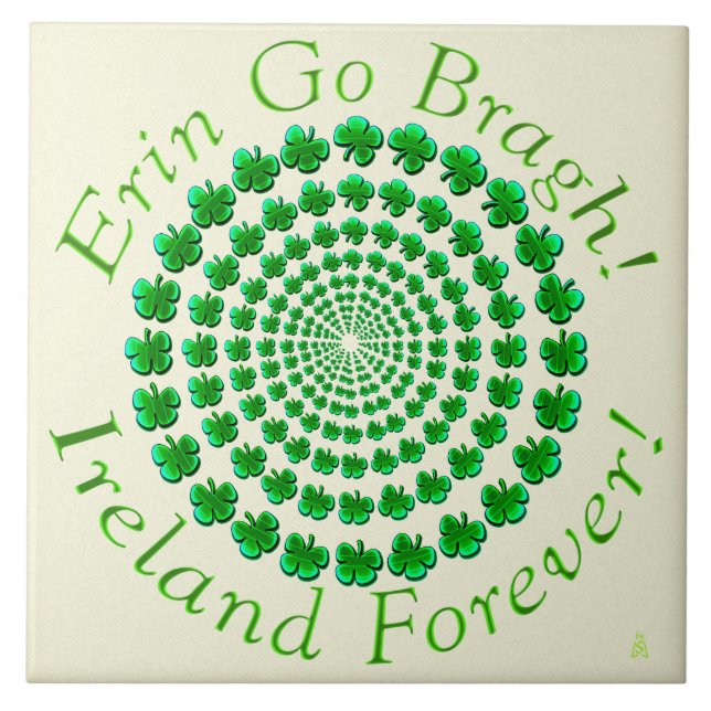 Shamrock Spin (Ceramic Tile) Tile (Front)
