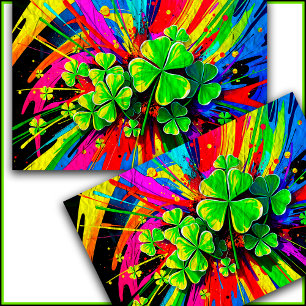 [Shamrock Splash] Rainbow Colors Paint Splatter Tissue Paper