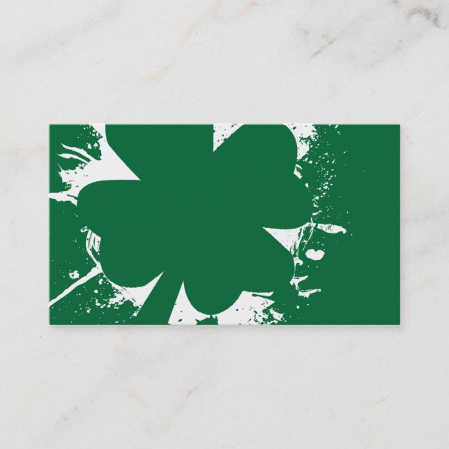 Shamrock Splatter Business Card (Front)