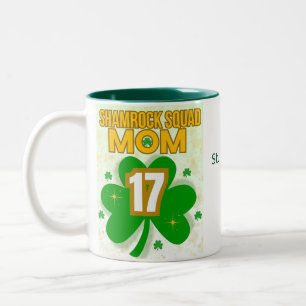 Shamrock Squad Mum - St. Patrick's Day 2025 Two-Tone Coffee Mug