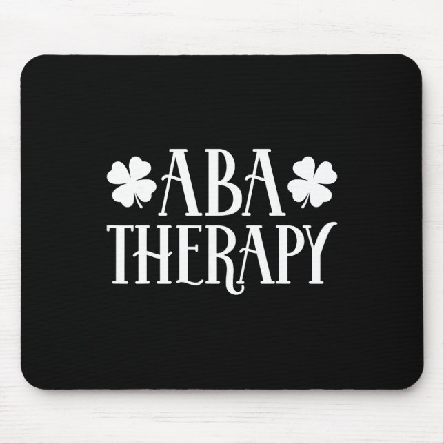 Shamrock St Patricks Day Behavioural Analysts A Th Mouse Pad (Front)