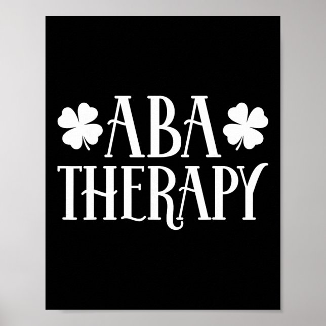 Shamrock St Patricks Day Behavioural Analysts A Th Poster (Front)