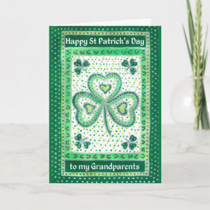 Shamrock St Patrick's Day Card for Grandparents