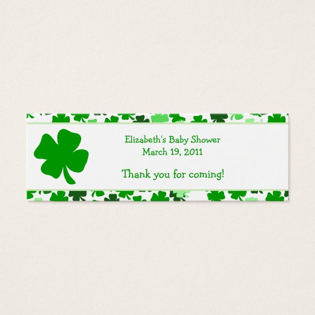 Shamrock St. Patricks Day Custom Favour Tag (Front)