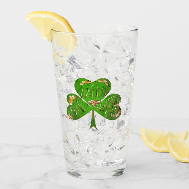Shamrock St. Patrick's Day Glass (Front Ice)