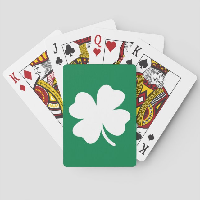 Shamrock  St Patricks Day Ireland Playing Cards (Back)