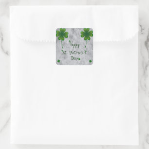 Shamrock St. Patrick's Day Square Sticker