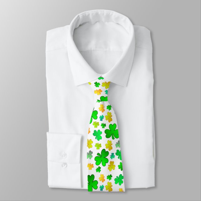 Shamrock St. Patrick's Day Tie (Tied)