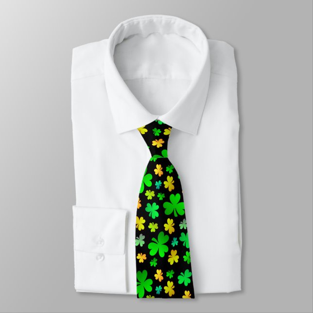 Shamrock St. Patrick's Day Tie (Tied)