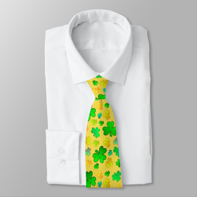 Shamrock St. Patrick's Day Tie (Tied)
