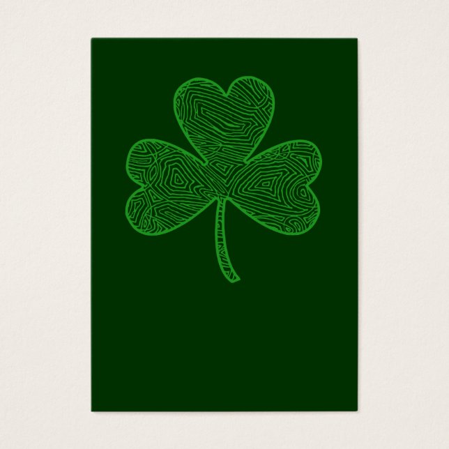 Shamrock St. Patrick's Day Wallet Cards (Front)